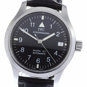 IWC IWC SCHAFFHAUSEN IW324102 パイロットウォッチ マークXII デイト 自動巻き メンズ _742708【ev20】