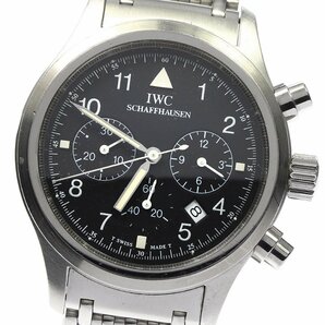 訳あり IWC IWC SCHAFFHAUSEN IW374102 フリーガー クロノグラフ デイト クォーツ メンズ _734776の画像1