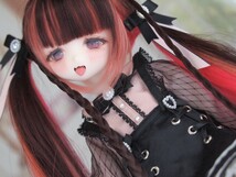 【ぐるぐる】DDH-27 SW肌 ドルフィードリーム MDD Dollfie Dream カスタムヘッド + 碁石アイ2種 + 舌パーツ パテ盛り ※難有り_画像2