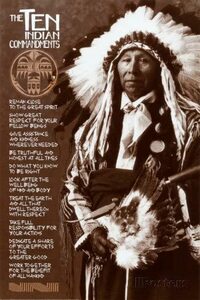 kb464アメリカ先住民インディアンの十戒 ポスター 61x91 cm