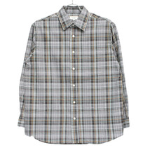 【新品】 2L グレー チェックシャツ メンズ 大きいサイズ スラブ ワーク 長袖シャツ カジュアルシャツ_画像3