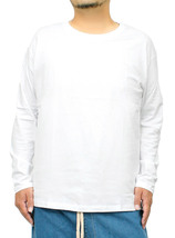 【新品】 4L ホワイト 長袖Tシャツ メンズ 大きいサイズ 無地 天竺 ベーシック クルーネック カットソー_画像1