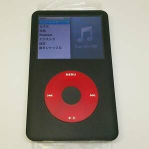 美品 iPod classic (160GB→SSD 512GB 大容量化) ブラックレッド (外装一式 バッテリー等 新品) 第7世代 本体