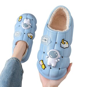  charm attaching slippers heel attaching for adult 22.5cm blue lady's boa attaching waterproof reverse side boa protection against cold . slide thickness bottom slippers 