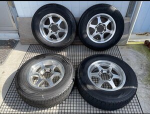 ENKEI BORGNER ZX 215/70R15 6.5J+24 6 hole PCD139.7 15 -inch 2018 year made tire wheel 4 pcs set 