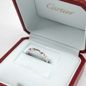 Cartier AU750 リング マイヨンパンテール K18WG 約4.2g 表記49 約8.5号 箱・ケース付 指輪 カルティエ ◆3109/宮竹店