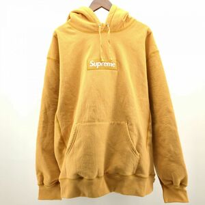 Supreme 21AW Box Logo Hooded Sweatshirt Light Mustard SIZE XL シュプリーム パーカー フーディ ボックスロゴ マスタード ◆3109/宮竹店