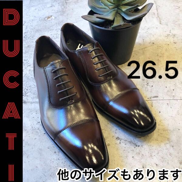 ANTONIO DUCATI 1640 メンズ　革靴　ビジネスシューズ　茶265 メンズ　革靴