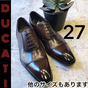 ANTONIO DUCATI 1640 メンズ　革靴　ビジネスシューズ　茶 27 メンズ革靴