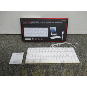 【中古品】MACALLY Lightningキーボード iKeyLT マッカリー Macally Lightning Keyboard for iOS