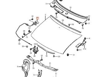 HE21S アルトラパン スズキ 純正 30 ケーブル,フードラッチレリーズ 新品 未使用 2002/01-2008/07 ボンネット ロック コード ワイヤー