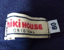 ミキハウス ポロシャツ　半袖　ネイビー（紺色） 80サイズ　ボタンも可愛い_画像7