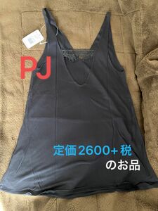 値下げ！【未使用】PJ ピーチジョン　CAMI LABEL ベルタンク　s ブラック