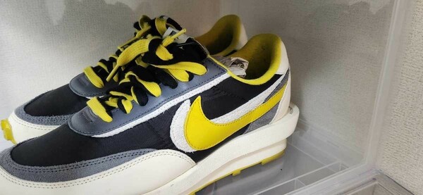 ■●▲UNDERCOVER SACAI NIKE LD WAFFLE BLACK AND BRIGHT CITRON 28cm▲●■