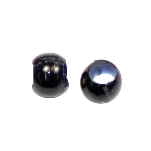 オトクな プラビーズ アクリルビーズ 2×1.5mm 黒玉 サービスパック 丸い球でなくやや平たい形です