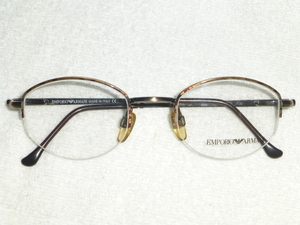  high class brand. representative .ARMANI Bridge & Temple Classic style carving pattern on goods Gold high quality Italy production circle glasses ten thousand jpy pcs Armani 080