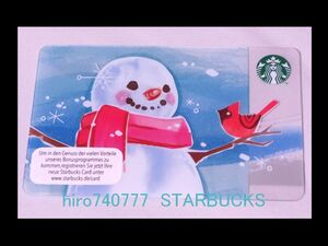 スターバックスカード●2014クリスマス●スノーマン●海外スタバ