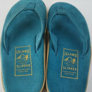 ISLAND SLIPPER アイランドスリッパ PT203 TURQUOISE SUEDE スエード size6の画像4