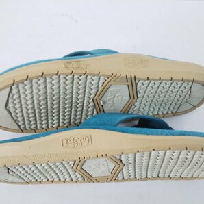 ISLAND SLIPPER アイランドスリッパ PT203 TURQUOISE SUEDE スエード size6の画像5