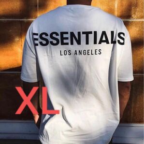 FOG LA限定 ESSENTIALS エッセンシャルズTシャツリフレクティブfear of god 白銀　サイズXL