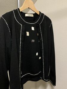 [BALMAIN Balmain ] ensemble knitted black black Italy made thread use wool 100%