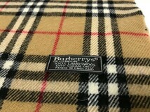 1点のみ 稀少 英国製 Burberrys バーバリー ラムウール100% マフラー_画像2