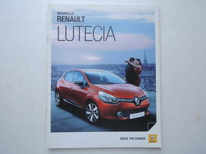 【カタログのみ】 ルノー ルーテシア 4代目 前期 2013年 厚口38P RENAULT クリオ カタログ 日本語版