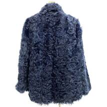 【七福】fk1936 ハーフコート デザインコート ベビーラムコート カラーベビーラム 羊皮 lamb 身丈 約 65cm_画像3