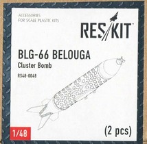 レスキット 48-0048 1/48 フランス空軍 BLG-66 ベルーガクラスター爆弾 (2個入り)_画像1