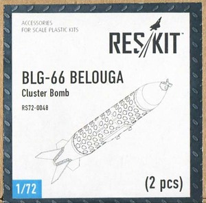 レスキット 72-0048 1/72 フランス空軍 BLG-66 ベルーガクラスター爆弾 (2個入り)
