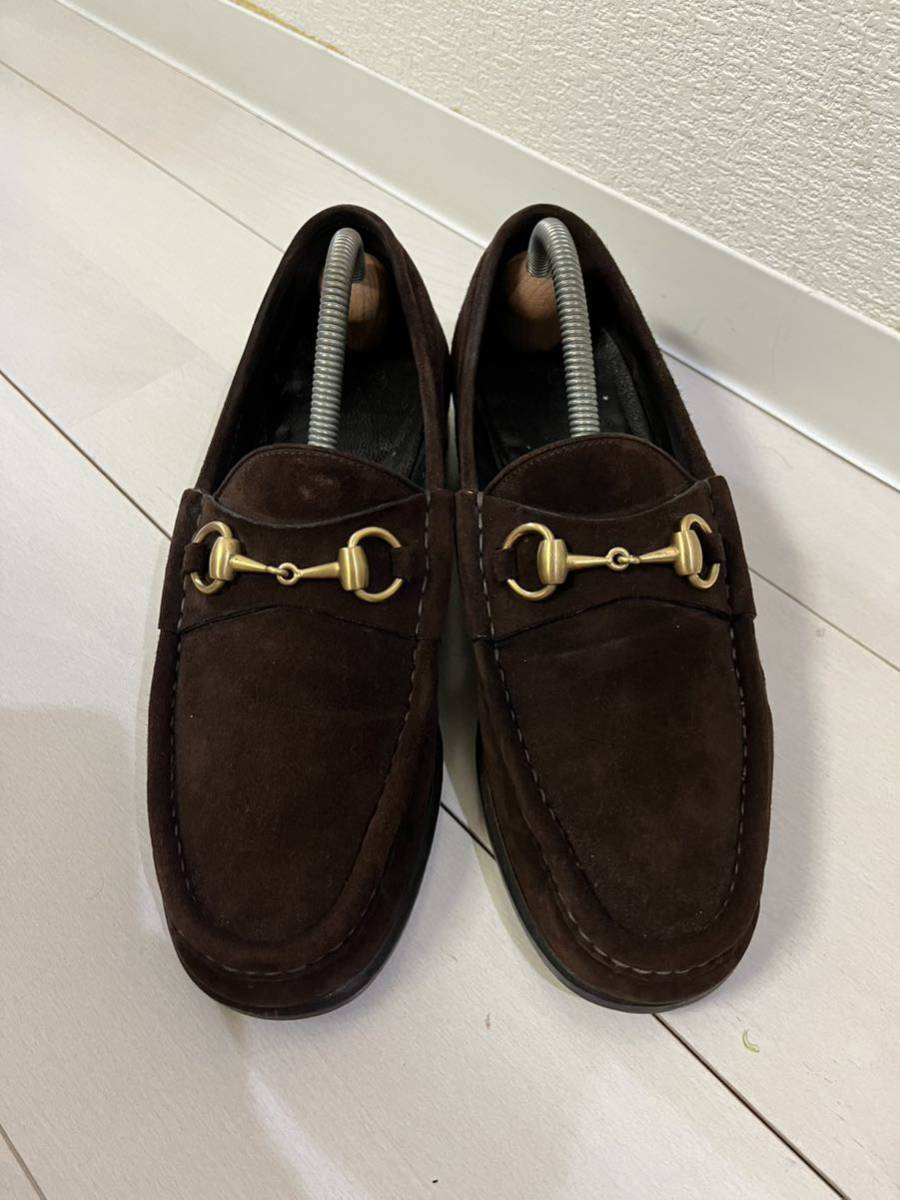【値下げ】GUCCI ビットローファー 茶スエード 高評価なギフト 【値下げ】GUCCI ビットローファー 茶スエード ドレス/ビジネス