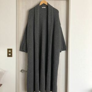 (k) EVERYDAY I LIKE. 100%カシミア ニット コート ドゥーズィエムクラス ロング グレー 