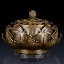 ★極美品★香炉★銅製★銅器★装飾品★工芸品★風水★置物★蓮の花_画像1