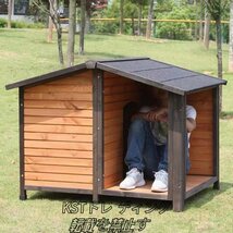 特売！品質保証 ニューエイジペット 犬小屋 ソリッドウッド製 ドッグハウス アウトドア防水 犬舎 大型犬_画像1