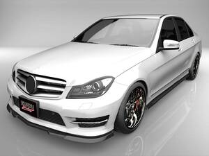 204049 204048 204047 204057 C Class W204 AMG sport latter term type front under spoiler side step 2 point kit aero parts 