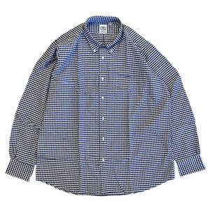 THE BAGGY バギー ギンガムチェック オックスフォード ボタンダウンシャツ ブルー　Lサイズ　GINGHAM 2 OXFORD L/S BD SHIRTS　NAVY