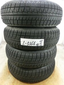 L-5144 溝あり 中古スタッドレス ブリヂストン BLIZZAK REVO GZ 155/65R14 75Q (4本)