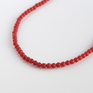 地中海 紅珊瑚 ネックレス coral necklace 3.5mm