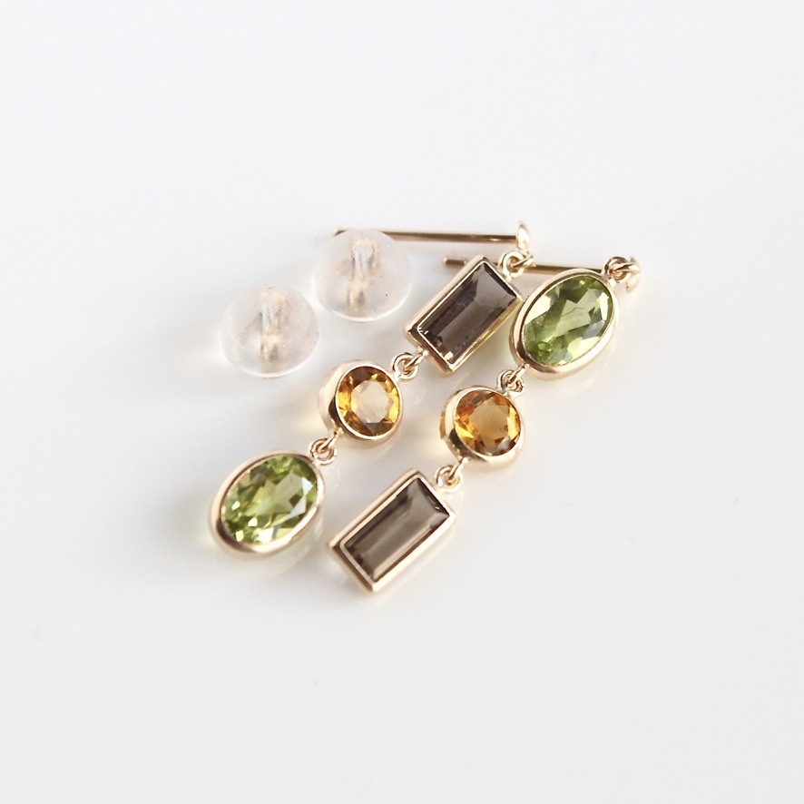 ピアス ＜Preek＞GREEN AGATE EARRING PIN 18K/ピアス｜PayPayフリマ