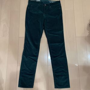 送料込み GAP コーデュロイストレッチスキニーパンツ モスグリーン サイズ26 ウルトラスキニー 送料無料