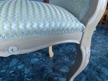 ITALY　イタリア製　イタリー　ベンチ　カウチ　スツール　チェアー　オットマン　ベッド　椅子　長椅子　白　金　_画像7