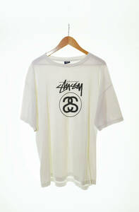 ◯ STUSSY ステューシー 90s ロゴ プリント 半袖Tシャツ RN94974 CA28629 sizeXL 白 ホワイト 103