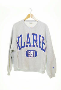 ◯ XLARGE エクストララージ Champion チャンピオン COLLEGE RAGLAN CREW NECK SWEAT REVERSE WEAVE ロゴプリント スウェット C8-W016 103