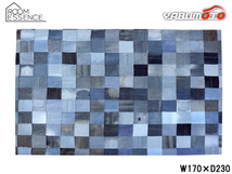 東谷 ラグ インディゴ W170×D230 WE-230 パッチワーク風 コットン 綿 マット デザイン カーペット 絨毯 高級感 メーカー直送 送料無料_画像1