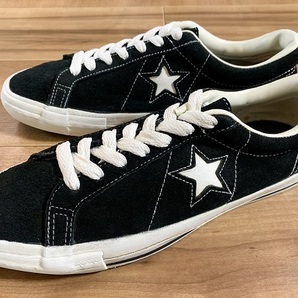 良品、ビンテージ、レア! CONVERSE コンバース ONESTAR LOW ワンスター スエード 黒 1990年代USA製 28.5cm US10 オリジナル ジャックスターの画像1