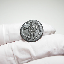 【古代ローマコイン】Constantius I Chlorus（コンスタンティウス・クロルス）クリーニング済 ブロンズコイン 銅貨 デナリウス(UgkzfWtbmt)_画像7