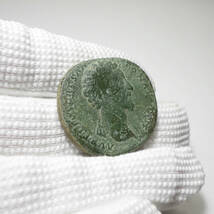 【古代ローマコイン】Marcus Aurelius（マルクス・アウレリウス）クリーニング済 ブロンズコイン 銅貨(nBbnFQ45dU)_画像5