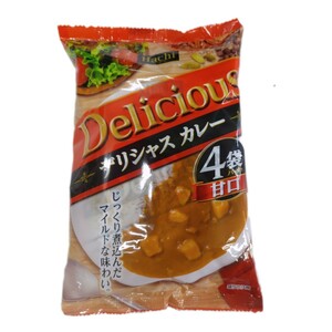 同梱不可 送料無料 返品不可 ハチ食品 デリシャスカレー甘口 1袋 (170g×4袋) レトルトカレー