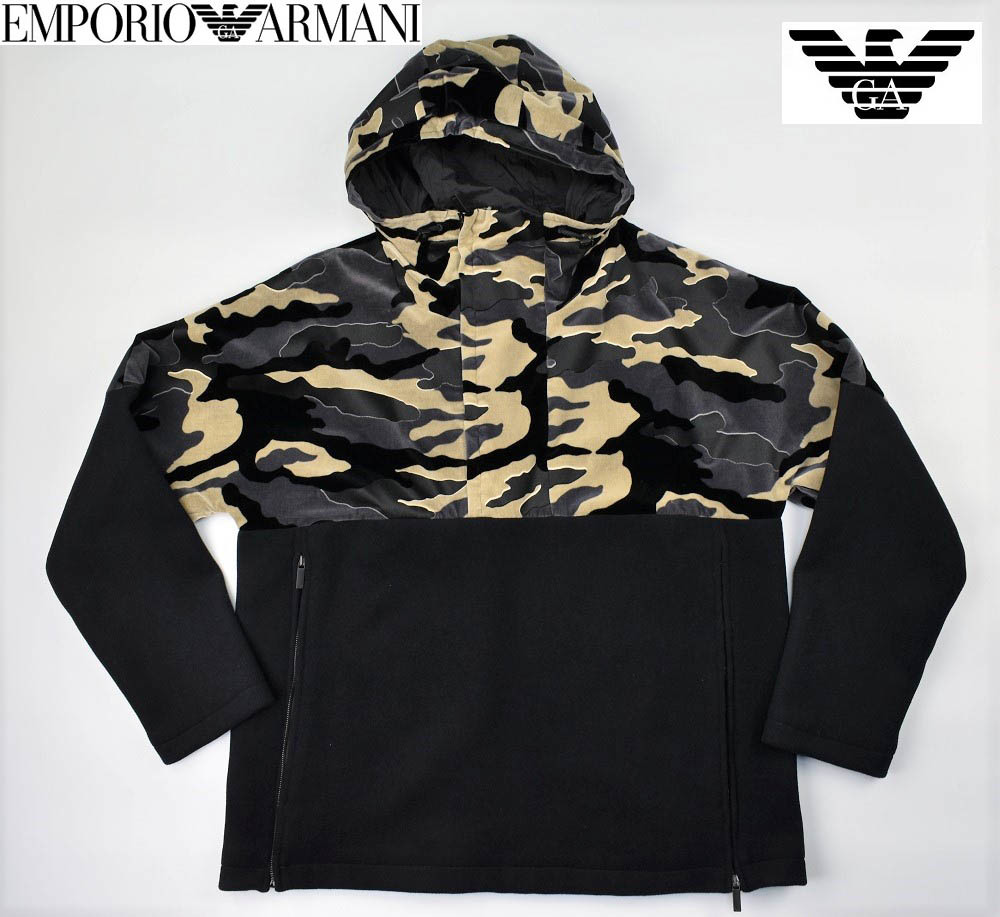 送料無料直送 EMPORIO ARMANI イタリア製 和柄 鯉柄ブルゾン(48