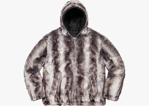 Supreme Faux Fur Reversible Hooded Jacket Black L